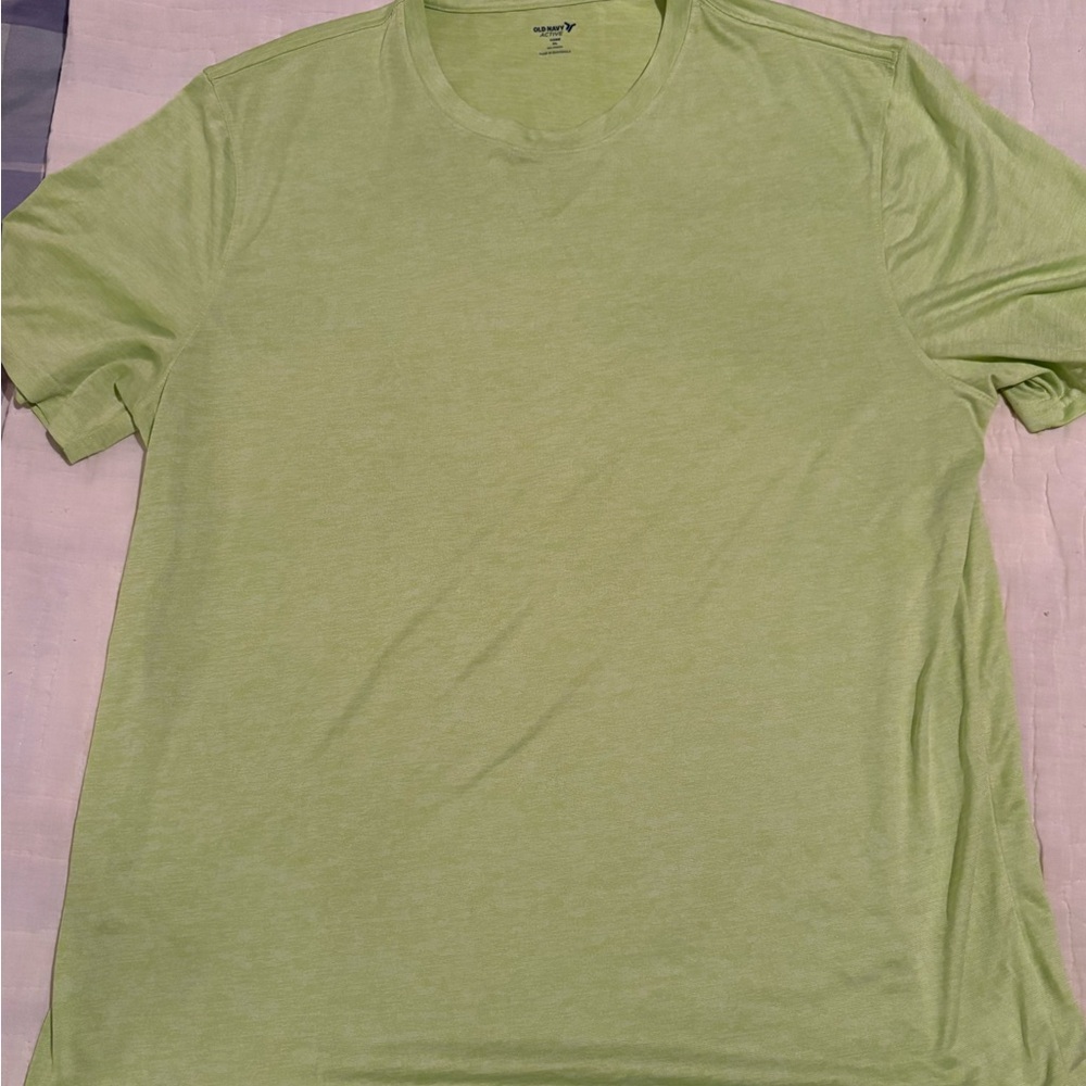 Old Navy Bright Green Short Sleeve Athletic Fabric Sport Tee
